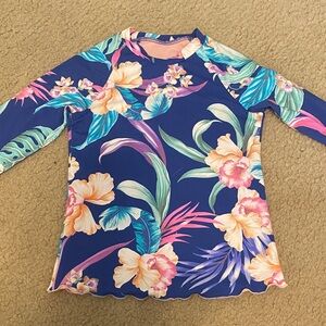 Hobie Blue and White Rash Guard